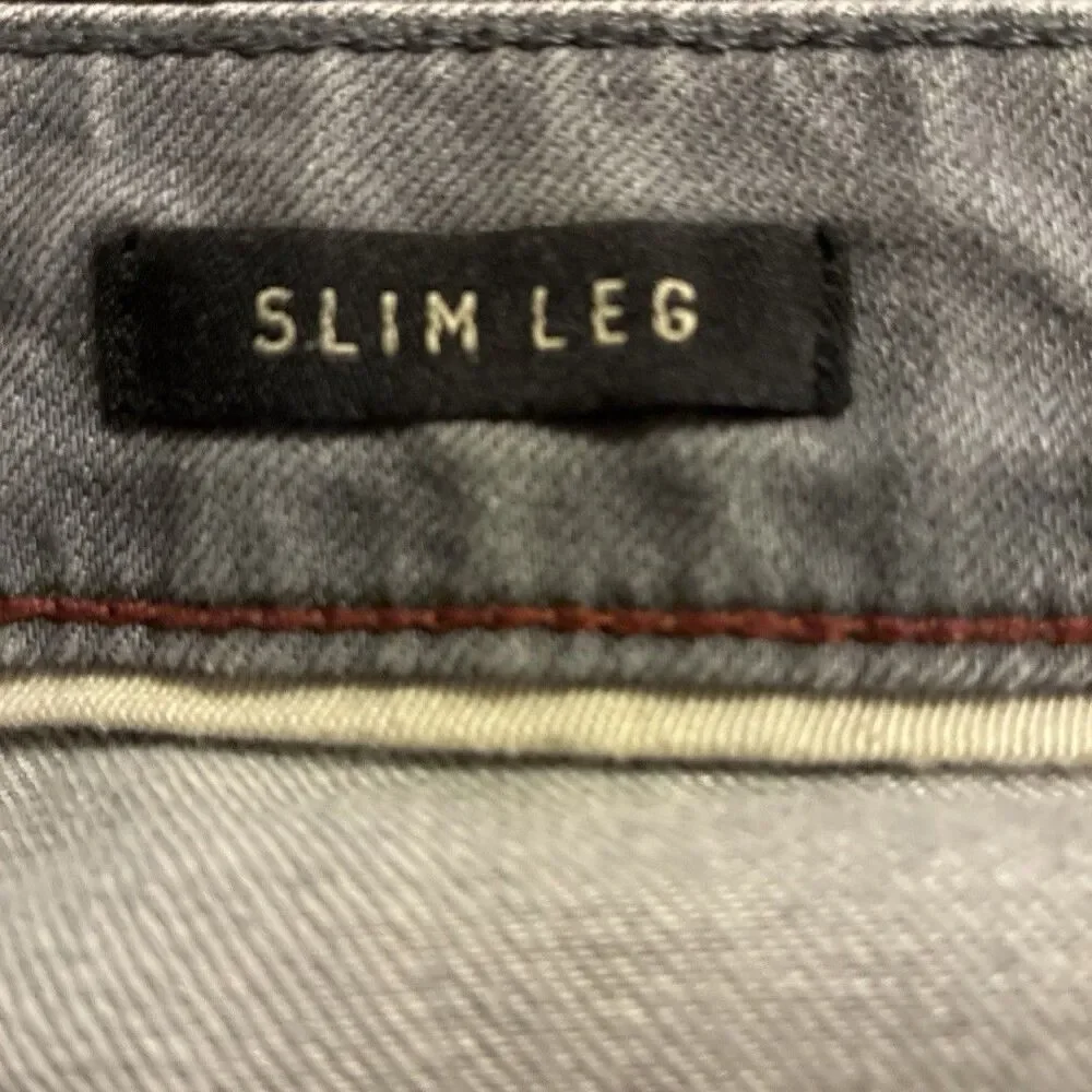 Angelo Litrico Crafted Goods, Slim Leg, Gray Men’s Jeans. 40x34 W/ 10.5” Inseam